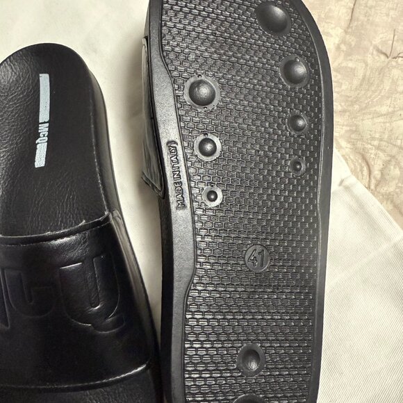 NEW MCQ By Alexander McQueen Logo Slide Sandal US 9 EU 41 Black UNISEX - Picture 2 of 8